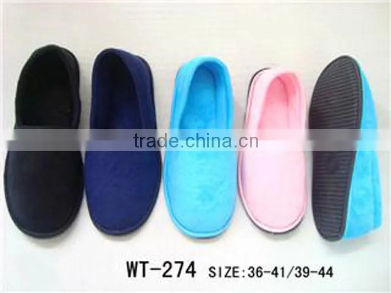 Soft Top Quality Cotton Girls Inddor Bedroom Slipper Black Color Man Slipper