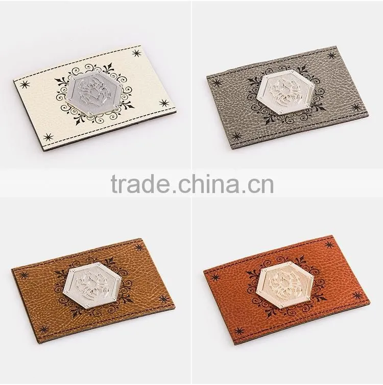 Fashion design leather patch labels jeans pu patch labels