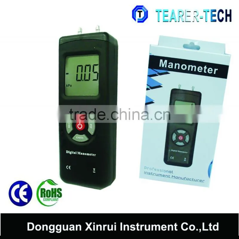 Professional Digital Air Pressure Meter / Manometer to Measure Gauge / Differential Pressure 13.79kPa / 2 psi / 55.4 H2O