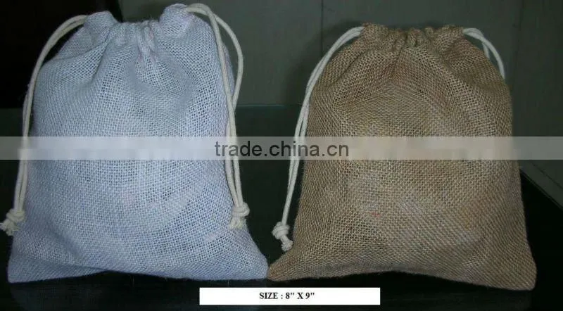 Jute shopping pouch
