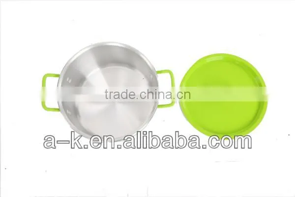 Aluminum color painting cooking pot