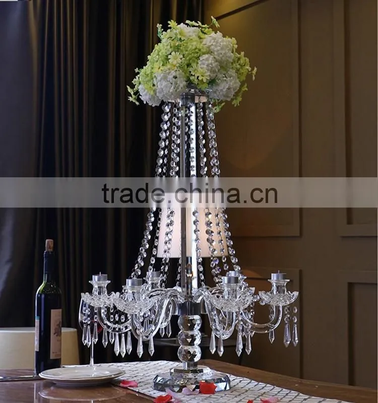 home ,wedding ,party event beautiful crystal candel holder centerpieces