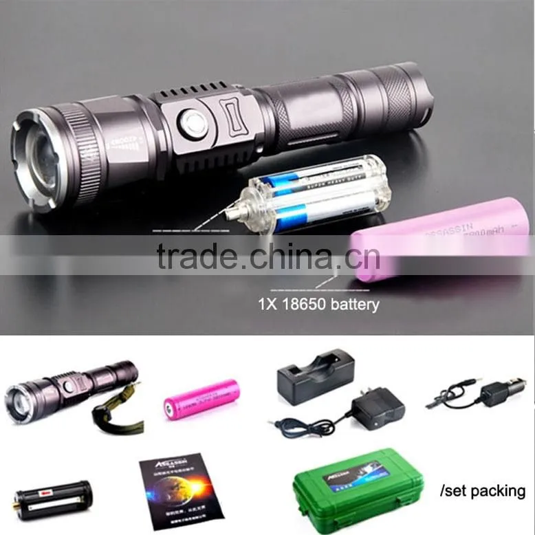 POPPAS 6611 Best Price Original C-REE XML T6 Power Bank led flashlight