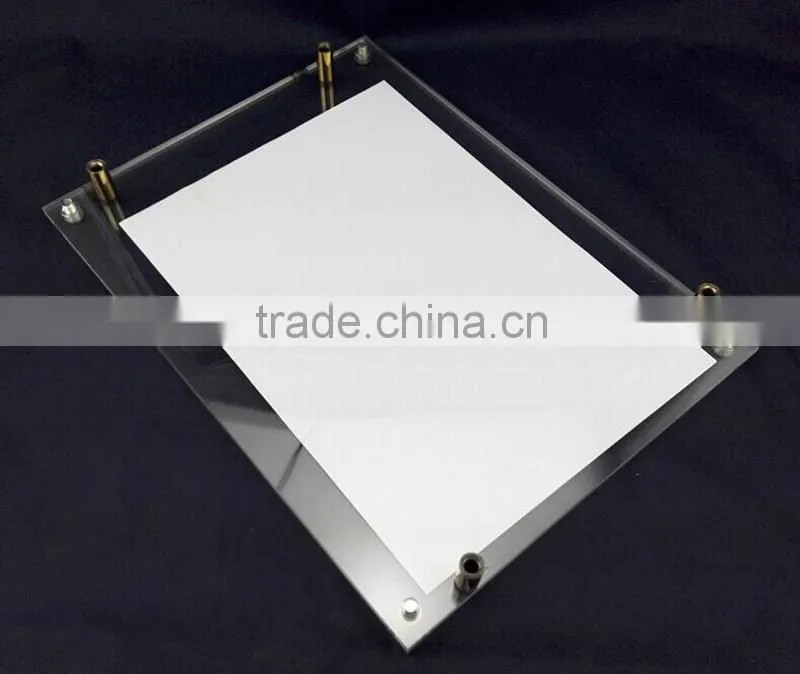 wall mounted plexiglass photo frames for promotional souvenir gift
