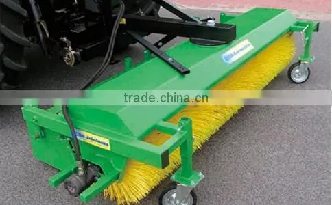 Self powered municipal snow removing sweeper brush road sweeping brush
