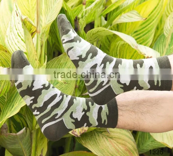 high quality thick custom colorful camo warm cotton socks