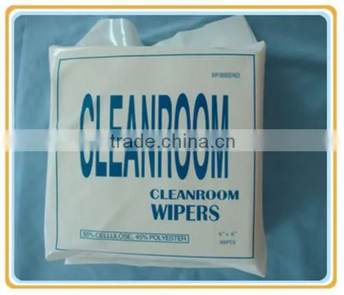 White Polyester Dust free Cleanroom Wiper for Industrial/Electronic use