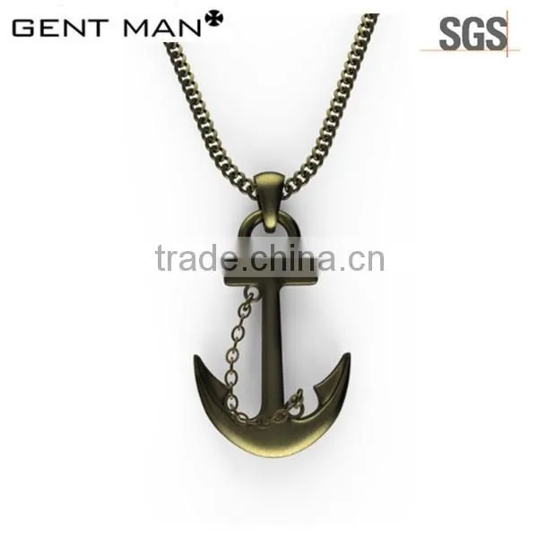 Cheap wholesale simple design custom stainless steel anchor pendant