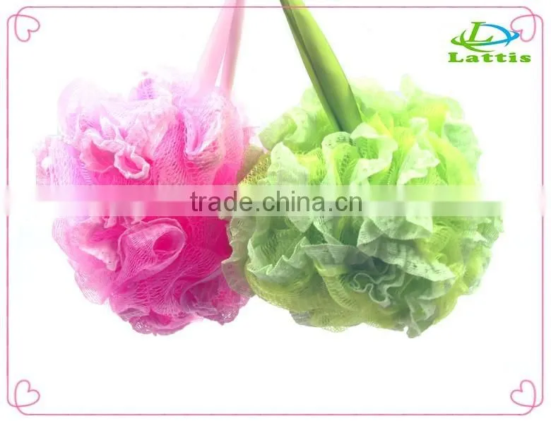 Promotional Multicolor Body rubbing Ball Baby Bath Sponges PE Mesh Bath Sponge mesh sponge