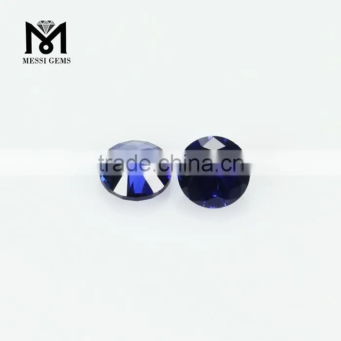Loose Top Quality Synthetic Ruby 34# Sapphire Blue Corundum Gemstone