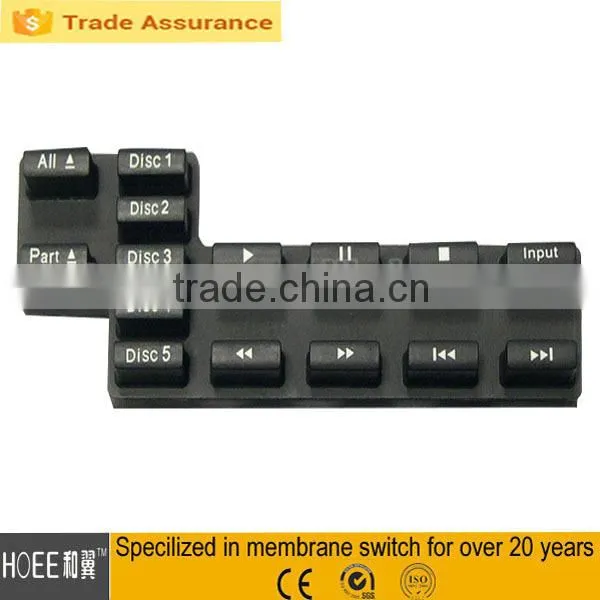 custom rubber control keypad waterproof silicone rubber keyboard
