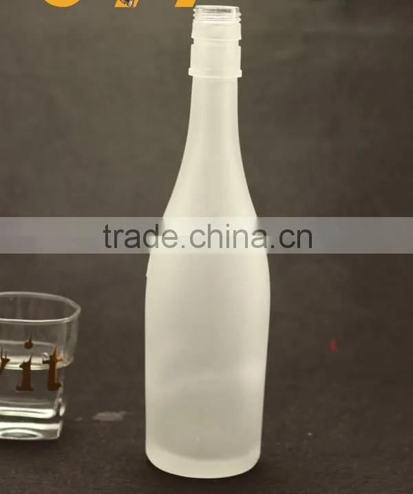 High quality frosted glass bottle tequila glass bottle fancy glass bottle