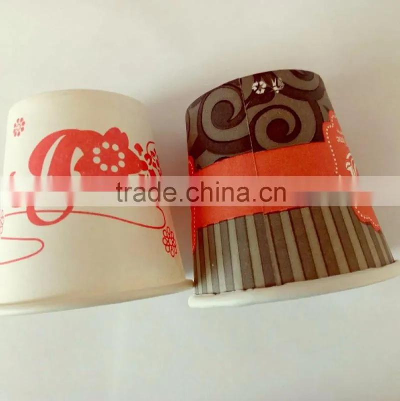 Custom printed 2.5 oz, 3 oz, 4 oz, single PE wall paper tea tasting cup