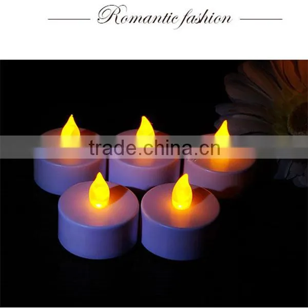 12Pcs Yellow Flameless LED Tealight Candle Flicker for Wedding Birthday Party Christmas Home Decoration