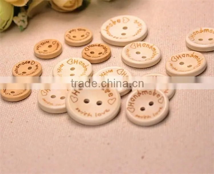 Custom bulk small wooden shirt buttons