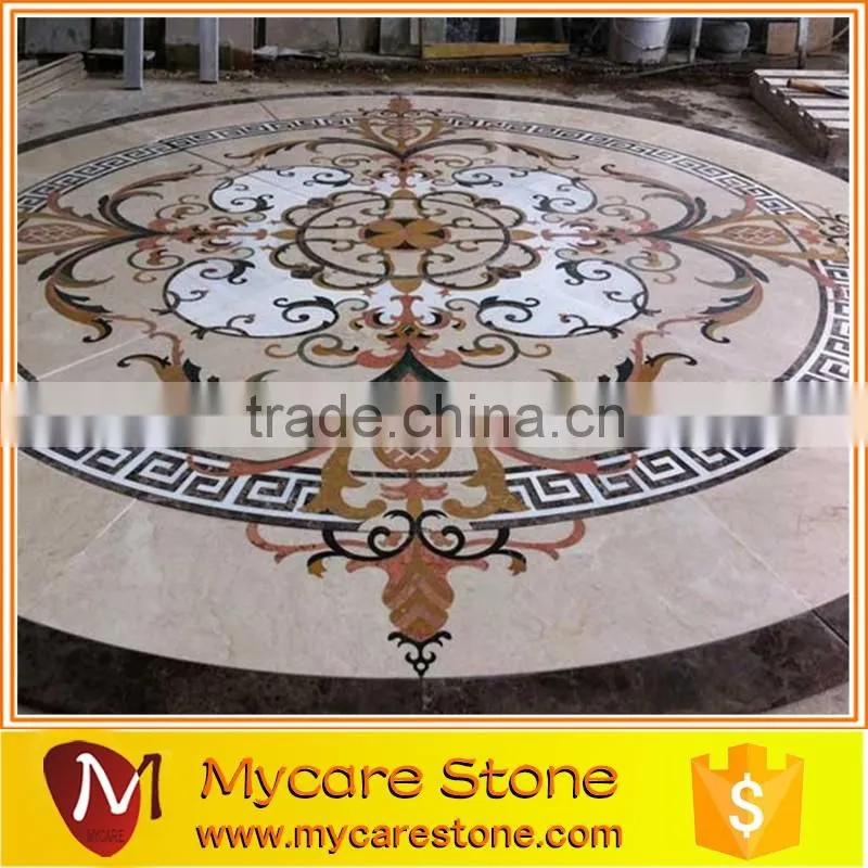 Popular design marble pattern water jet marble design