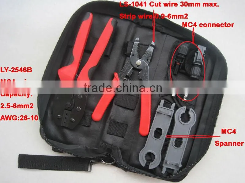 Solar MC4 Crimping tool for MC4 connector solar cable 2.5m2 4mm2 6mm2, PV Crimp Strip Cut tools kits AWG 14 12 10