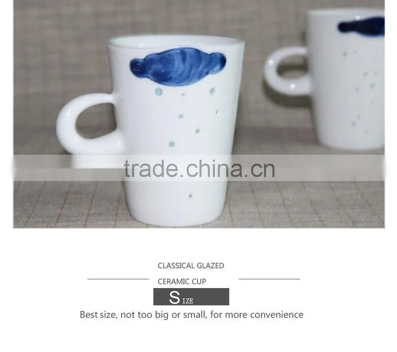 Transmitting light ceramic coffee and tea mug CC-C079