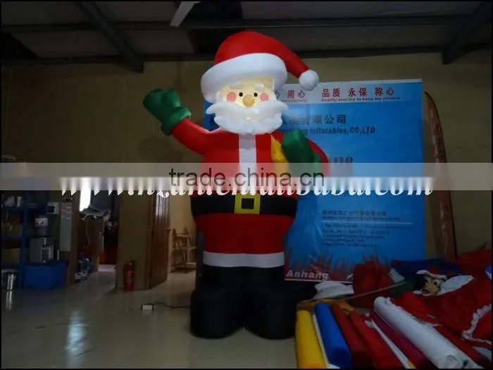 Outdoor Led Inflatable Santa Western Christmas Decorations