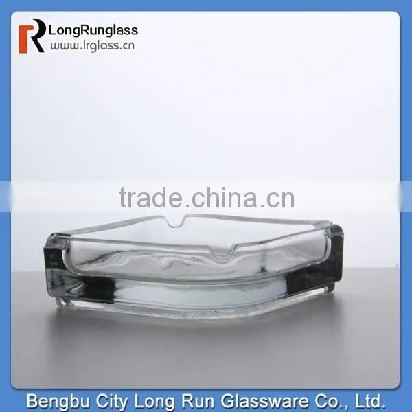 LongRun households sundries whole sale glass hotel ashtray with customer logo