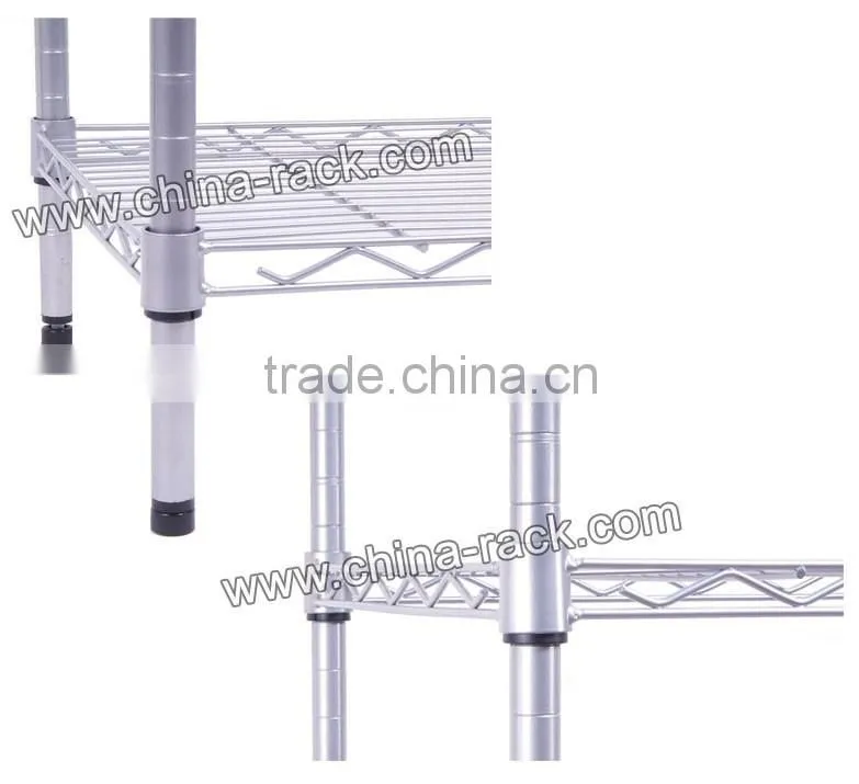 Heavy Duty Chrome Metal Wire Display Rack For Housedold