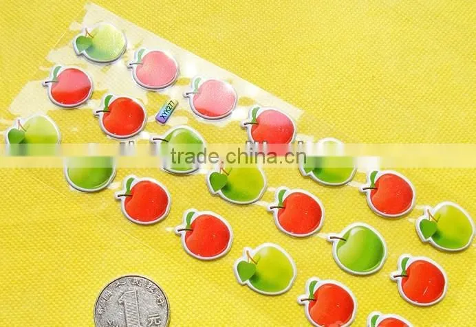 Custom fruit puffy sticker