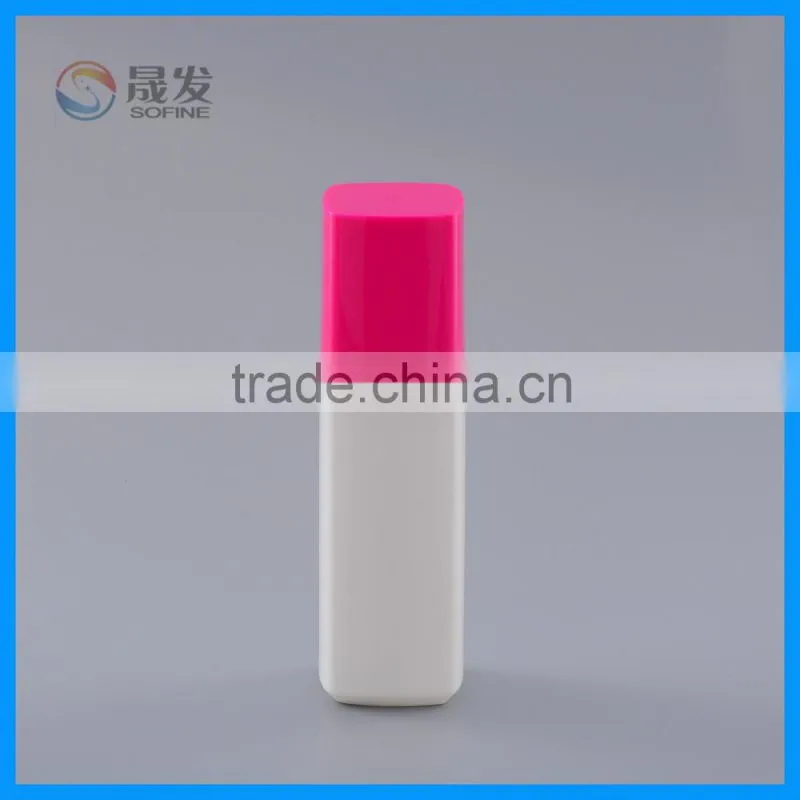 Square cosmetic skin toning lotion container
