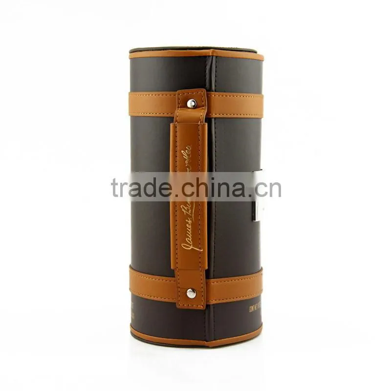 Custom PU Leather Christmas Gift Boxes for Wine Bottles
