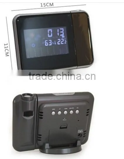 Weather Alarm Clock with Projector / Time Projection / LCD Display table clock