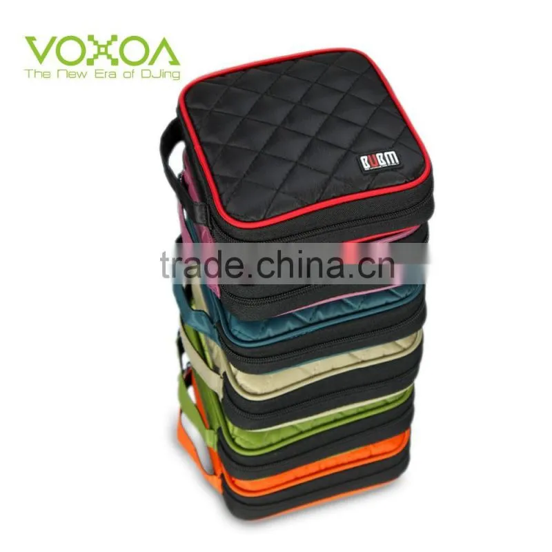 Fashion BUBM 32 Capacity 230D Space Twill PVC Fabric DVD Case CD Holder personalized cd case dvd cases