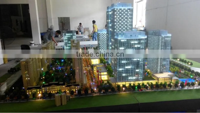 Miniature building scale model with lighting system for exhibition/customize miniature model making