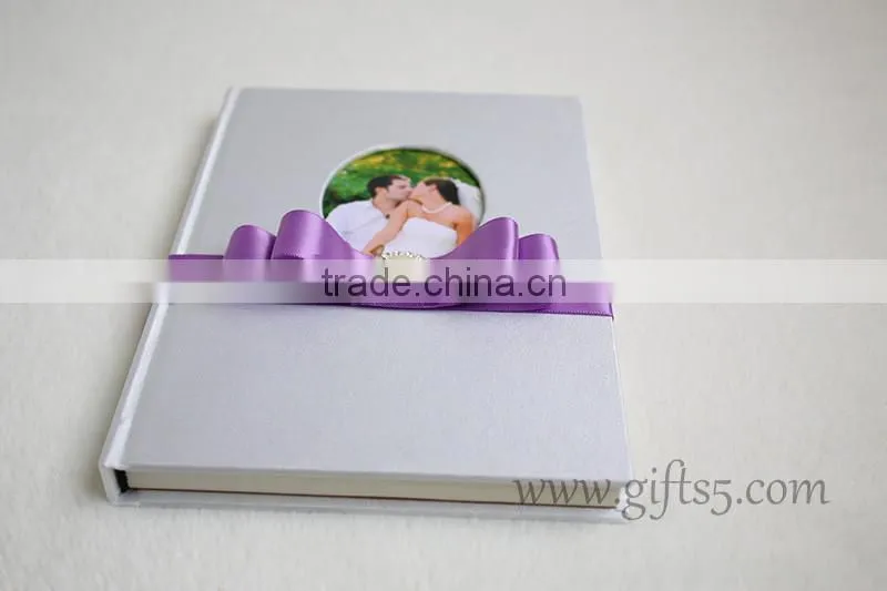 High level latest design recycable custom wedding guest book