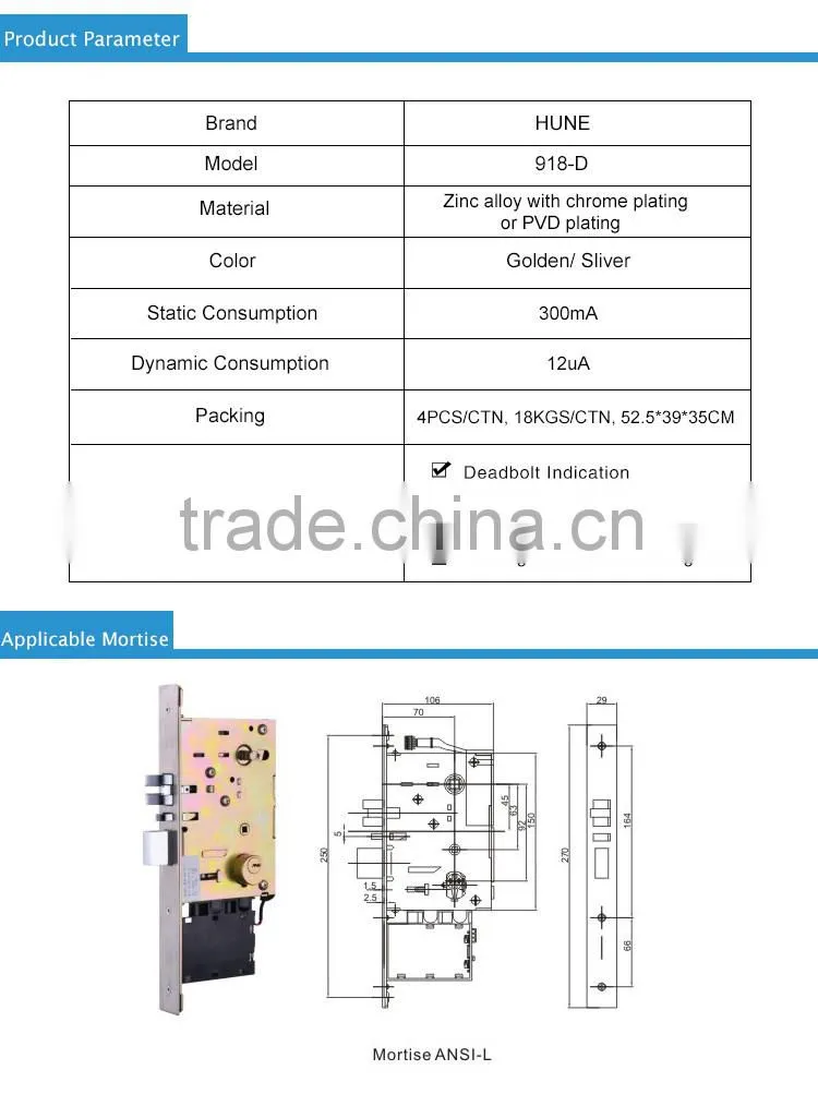 electric hotel card lock with remote control system