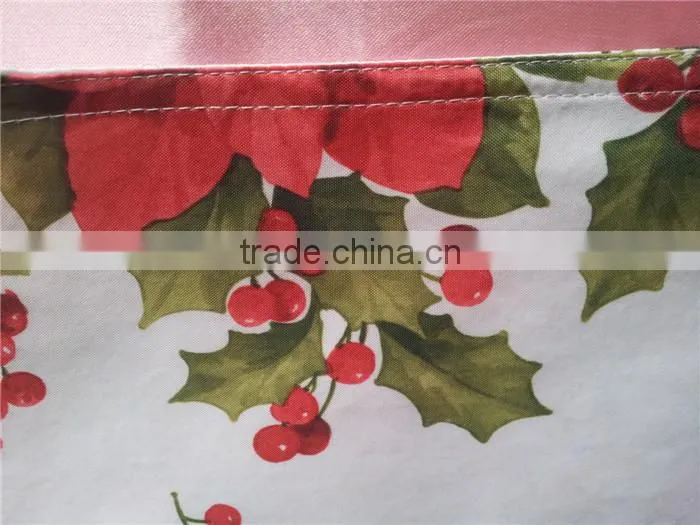 100%Polyester printing christmas gift placemat printing cherry style placemat