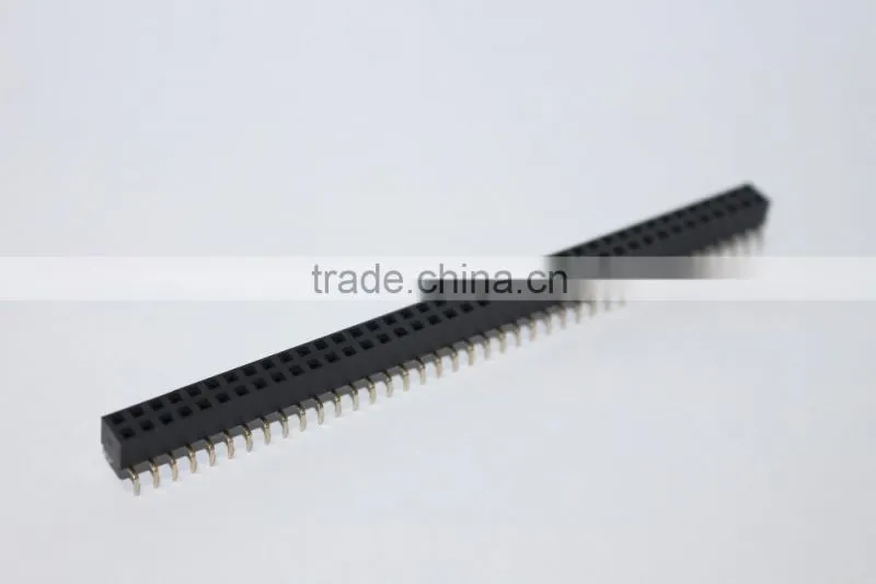 Female Header 2.54mm double row bottom entry right angle 2~40 pin