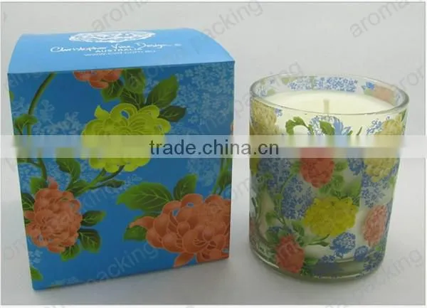 soy wax candle in customized candle jar and luxury box