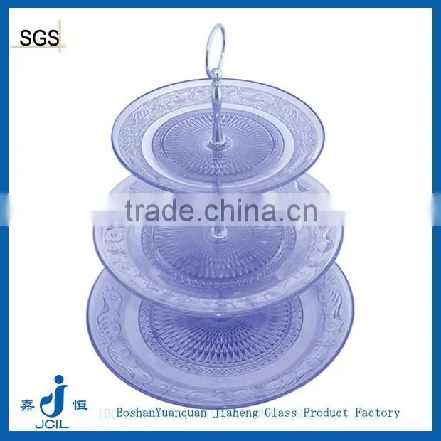China plant wholesale glass plat set for fruit