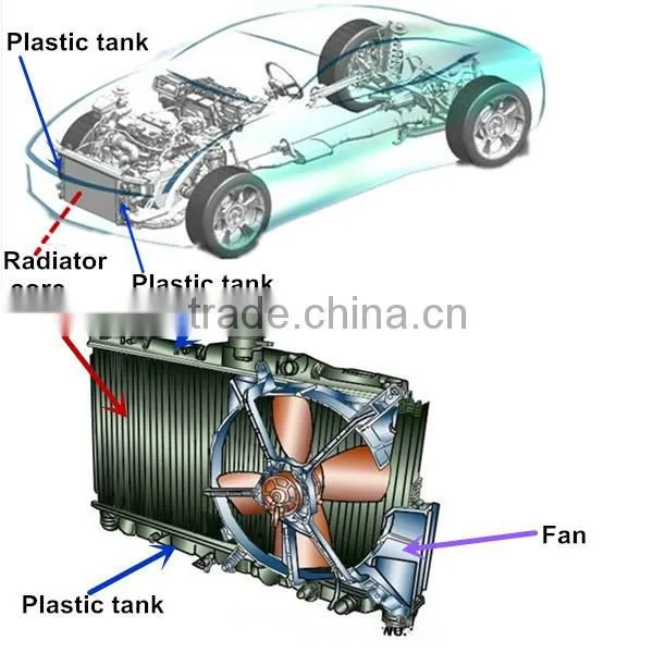 plastic car radiator tank for IS for DIESEL tank/auto engine radiator plastic tank for sale