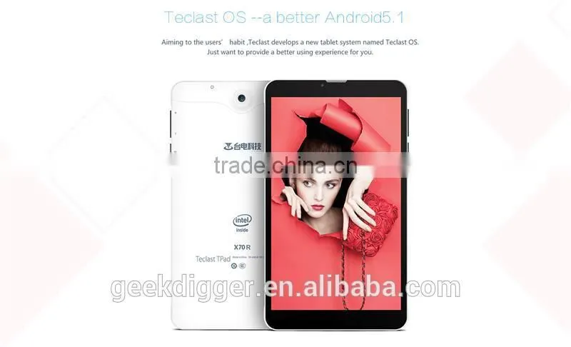 Teclast X70 R 3G Phablet WCDMA inch IPS Retina Screen 64bit Quad Core 1G+8G Cameras Bluetooth 4.0 GPS