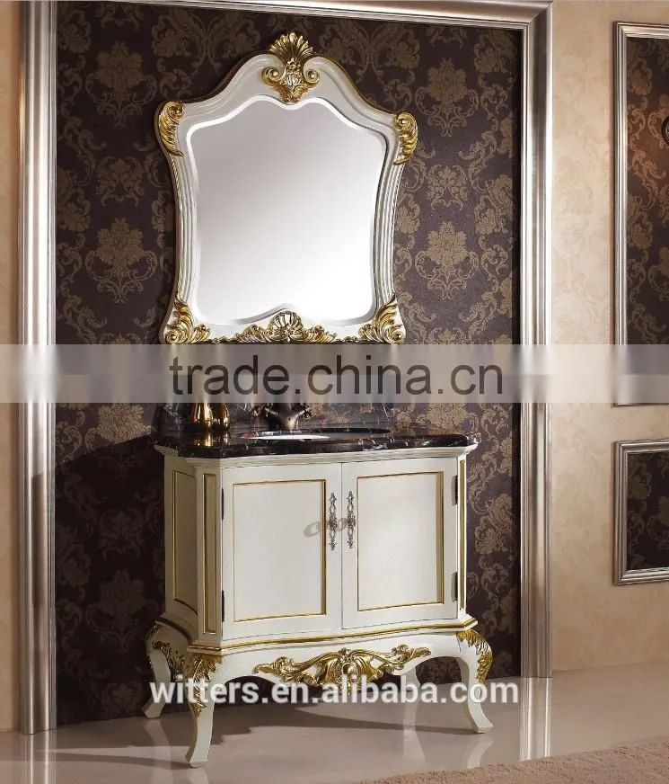 antique furniture ,solid wood bathroom makeup vanity WTS344