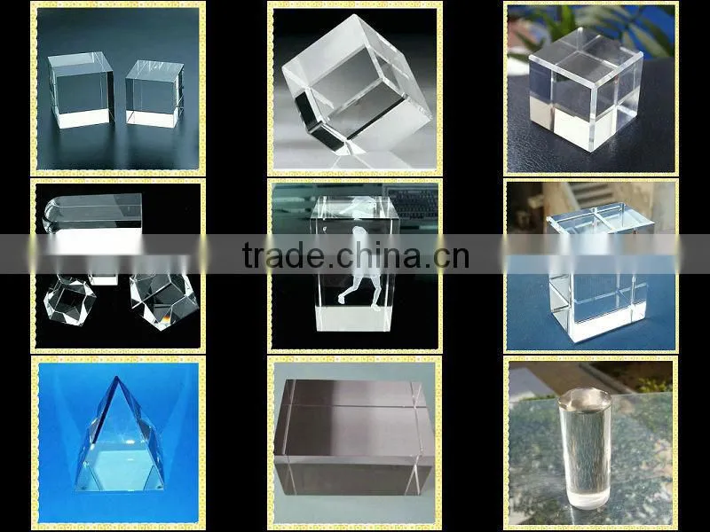 Handcrafted Blank Crystal Cube Souvenir Items For Promotion Items