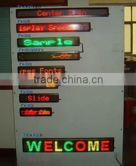 2016 Shenzhen manufacturer High quality 7*80 scrolling led display bluetooth