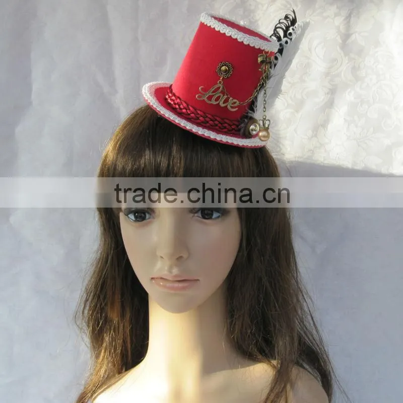 MYLOVE red fashion cheap top hats gothic style MLGM006