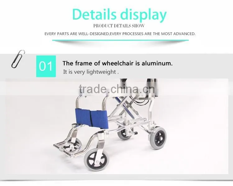 Rehabilitation Therapy Topmedi health care product travel folding wheelchair