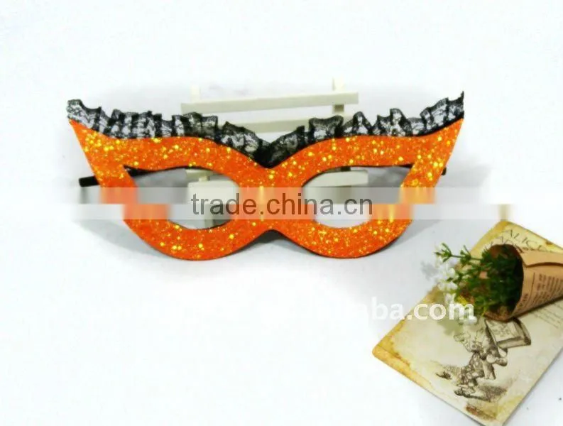 Fashion purple glittered fabric Party face mask