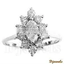 White Gold Diamond Rings, Diamond Ladies Rings , Diamond Jewellery
