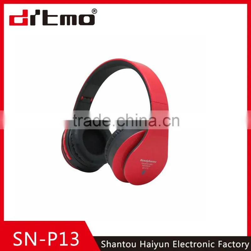 Best quality FM function TF card wireless headphone