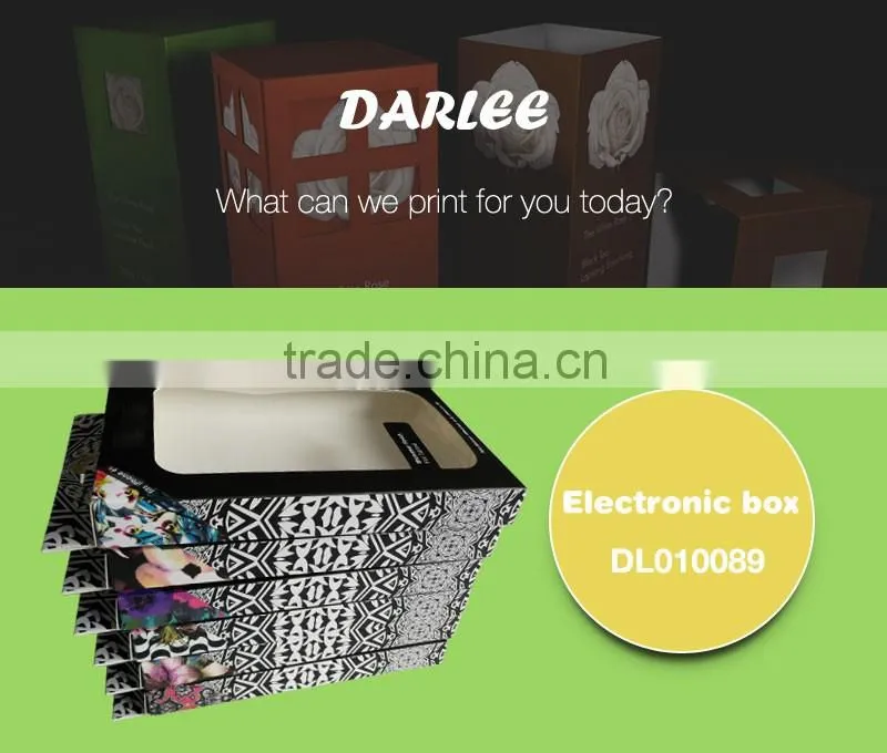Hot sale creative design embossed UV clear window custom recyclable packaging box for iphone case