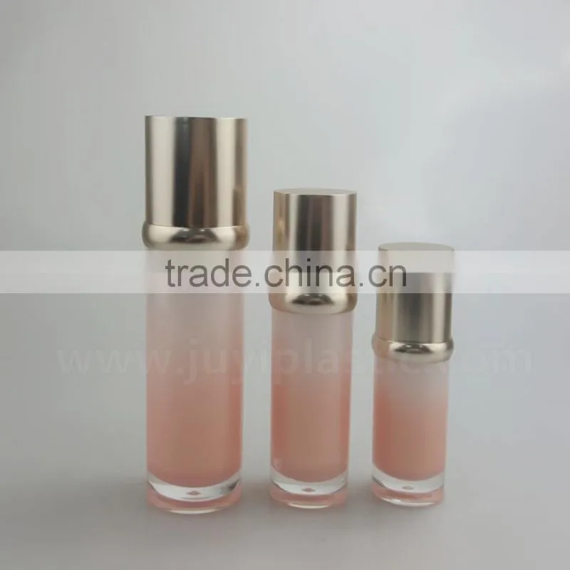 Round Cosmetic Acrylic Bottle, Acrylic Lotion Bottle With Pump
