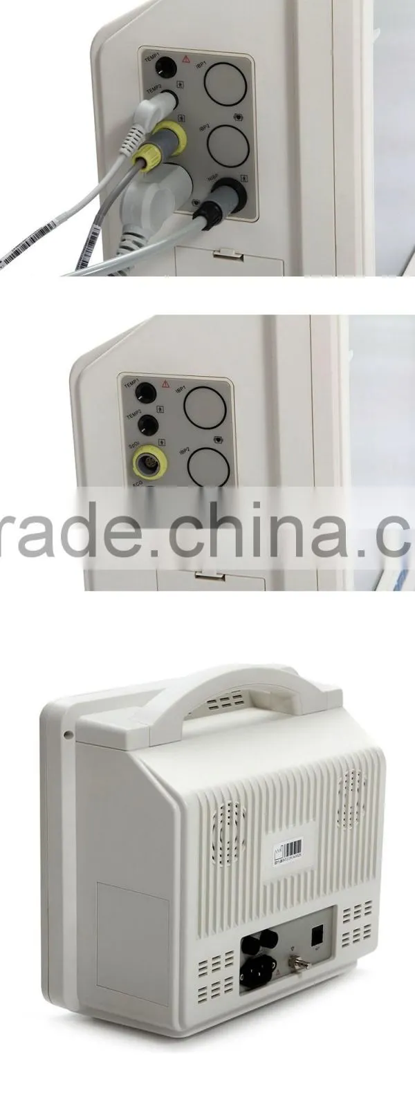 2016 new design ETCO2 End Tidal CO2 12 inch Patient Monitor with 6 parameters ECG, NIBP, SPO2, TEMP, RESP, PR